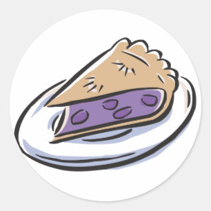 Sticker Rond Tarte de myrtille