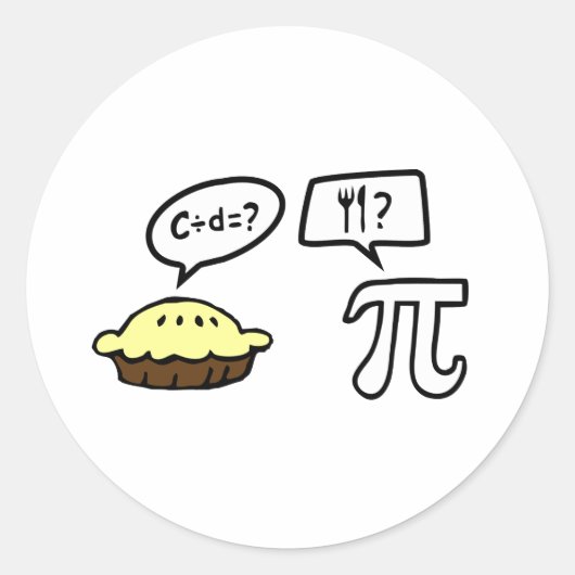 Sticker Rond Tarte & Pi (Devant)