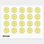 Sticker Rond Tarte Rustique Moderne Maison au Citron et Meringu (Feuille)