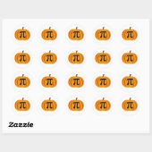 Sticker Rond Tarte Simple à la Citrouille (Feuille)