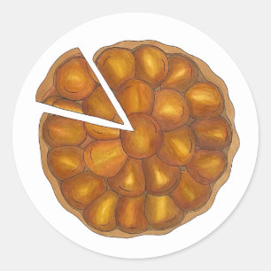 Sticker Rond Tarte Tatin Français Pomme tarte tarte tarte pâtis