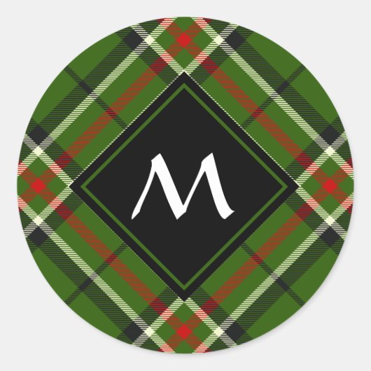 Sticker Rond Tarte verte, noire, rouge et blanche (Devant)