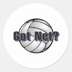 Sticker Rond T'as du Net ?Volley-ball