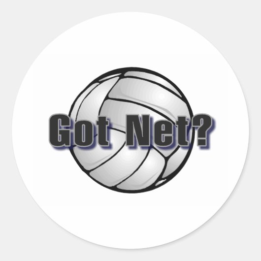 Sticker Rond T'as du Net ? Volleyball (Devant)