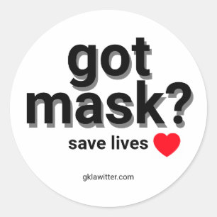 Sticker Rond T'as Mask ?Autocollant