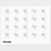 Sticker Rond Tasse de thé parfaite (Feuille)