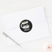 Sticker Rond Tasse Mugger Blagues Tasses Fond Sombre (Enveloppe)