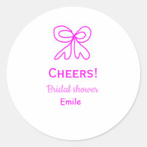 Tasse violet rose ruban douche de mariage ajouter 