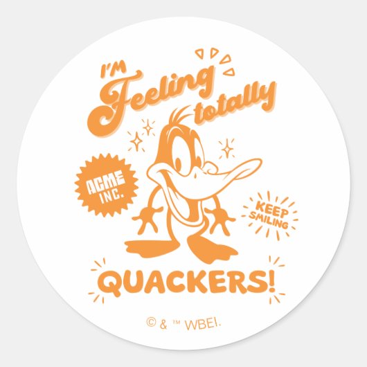 Sticker Rond Tasty Retro DAFFY DUCK™ (Devant)