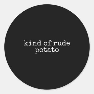 Sticker Rond Tato Sucré Et Une Sorte De Tato Rude, Cou Thanksgi