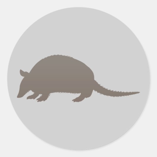 Sticker Rond Tatou gris (Devant)