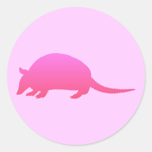 Sticker Rond Tatou rose (Devant)