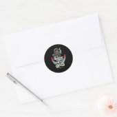 Sticker Rond tatouage Ancre (Enveloppe)