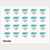 Sticker Rond tatouage Ancre USN (Feuille)