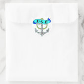 Sticker Rond tatouage Ancre USN (Sac)