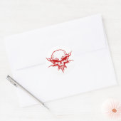 Sticker Rond Tatouage crâne (Enveloppe)
