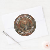 Sticker Rond Tatouage japonais Dragon Tatouage Art, Tatouage Pa (Enveloppe)