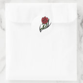 Sticker Rond tatouage rose (Sac)