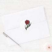 Sticker Rond tatouage rose (Enveloppe)