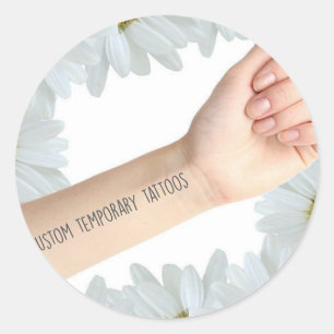 Sticker Rond Tattify 4 tatouages provisoires faits sur commande
