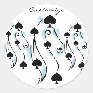 Sticker Rond Tattoo style noir Thunder_Cove