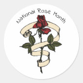Sticker Rond Tattoo Style Rose (Devant)