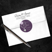 Sticker Rond Tattoos | Merci vert pourpre bohémien