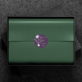 Sticker Rond Tattoos | Merci vert pourpre bohémien