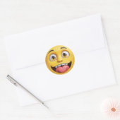 Sticker Rond Taunting 3D Yellow Emoji (Enveloppe)