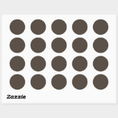 Sticker Rond Taupe foncée Couleur complémentaire supérieure (Feuille)