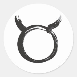 Sticker Rond Taureau Zodiaque Taureau Avril Mai Printemps Astro