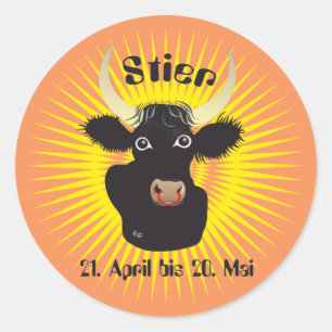 Sticker Rond Taureaux du 21 avril au 20 mai