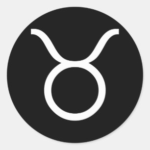 Sticker Rond taurus blanc