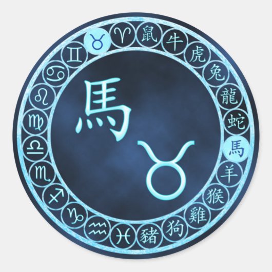 Sticker Rond Taurus/Cheval (Devant)
