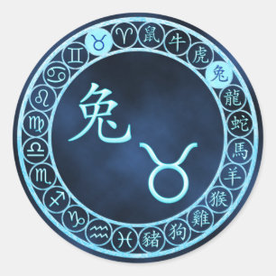 Sticker Rond Taurus/Rabbit
