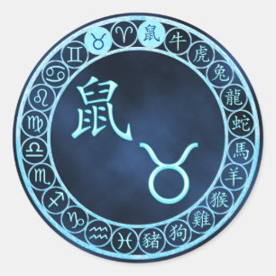 Sticker Rond Taurus/Rat