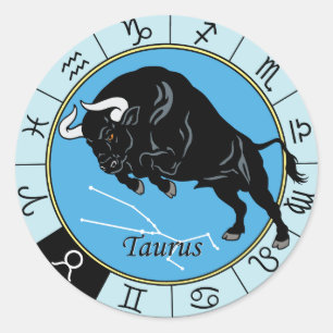 Sticker Rond taurus zodiac