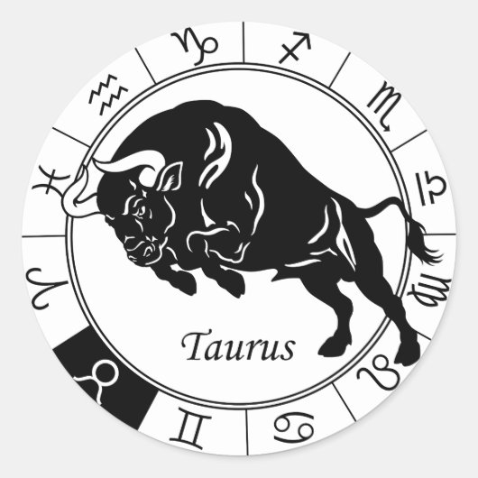 Sticker Rond taurus zodiac (Devant)