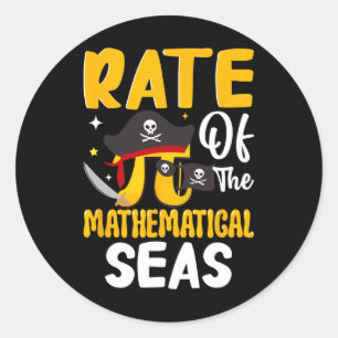 Sticker Rond Taux De Mer Mathématique - Math Symbole Pi 3.1