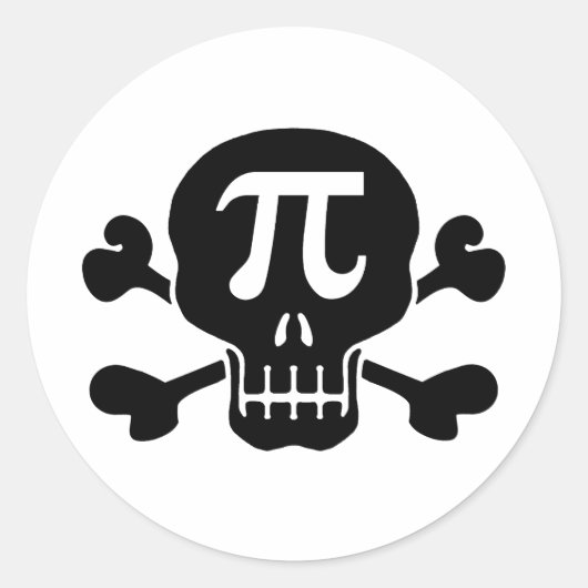 Sticker Rond Taux de Pi (Devant)