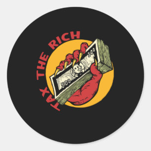 Sticker Rond Taxe La main riche