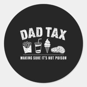 Sticker Rond Taxer s'assurer que ce n'est pas du poison drôle S
