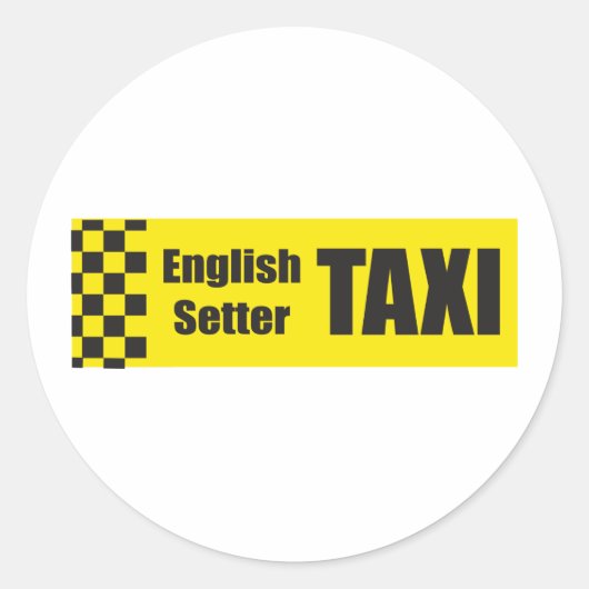 Sticker Rond Taxi Anglais (Devant)