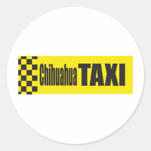 Sticker Rond Taxi Chihuahua