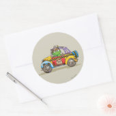 Sticker Rond Taxi vintage Oscar (Enveloppe)
