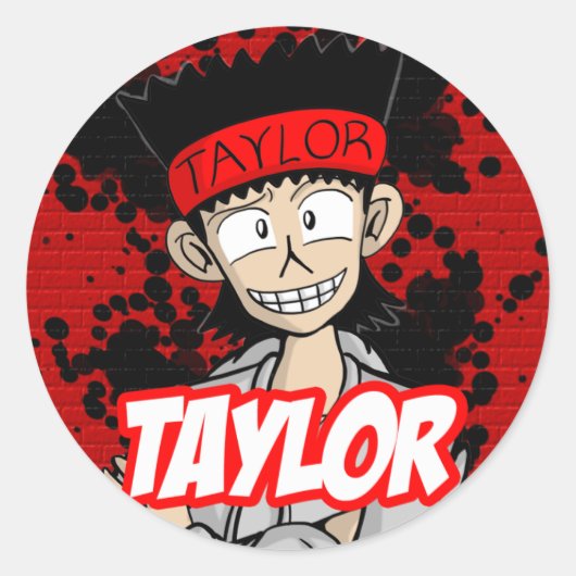 Sticker rond Taylor (Devant)