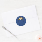 Sticker Rond TAZ™ Dans Une Poche (Enveloppe)