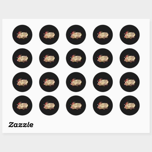 Sticker Rond Taz Im On The Nice List (Feuille)