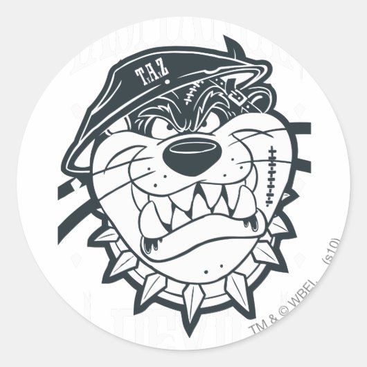 Sticker Rond TAZ™ - Rebel (Devant)