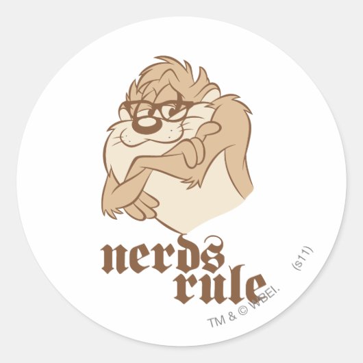 Sticker Rond TAZ™ - Règle de Nerds (Devant)